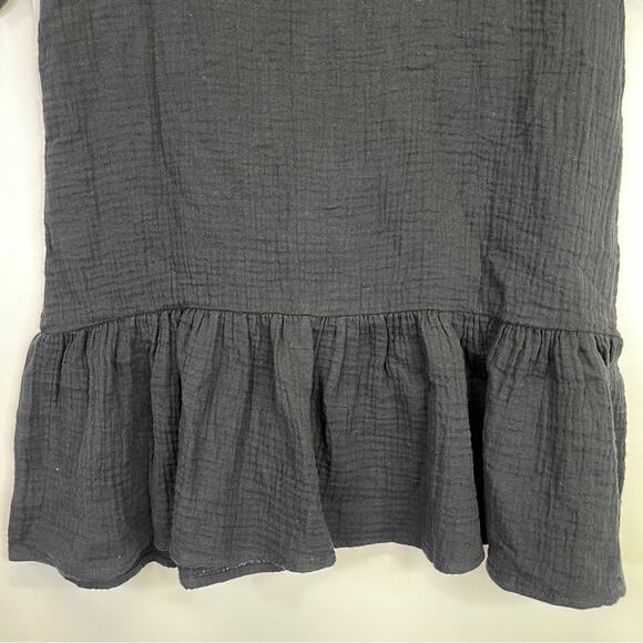 Raisins Sol Cotton Button Up Cover Up dress black - XS - Picture 8 of 11